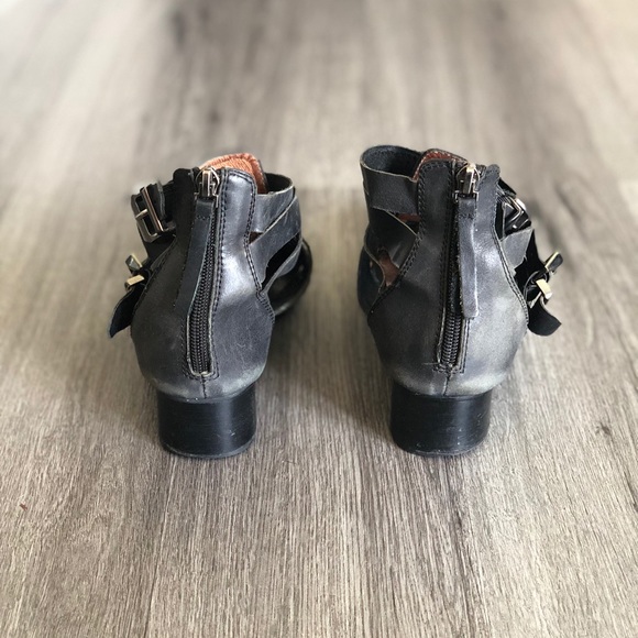 Jeffrey Campbell Black Distressed Stinson Booties - Picture 5 of 10